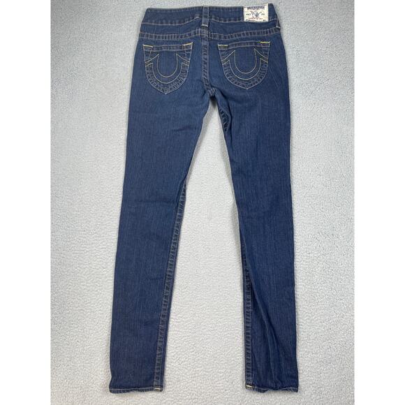 True Religion Womens Size 30 Stella Low Waisted Blue Denim Jeans - Picture 2 of 12